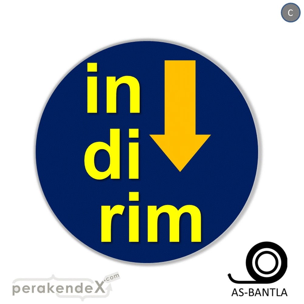 oklu>heceli indirim SERT PLASTİK POSTER -oval,tek yön baskı