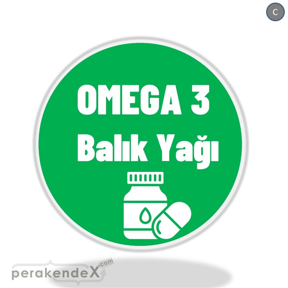 Omega 3 Balık Yağı DÖNKART -oval,çift yön baskıdön-kart