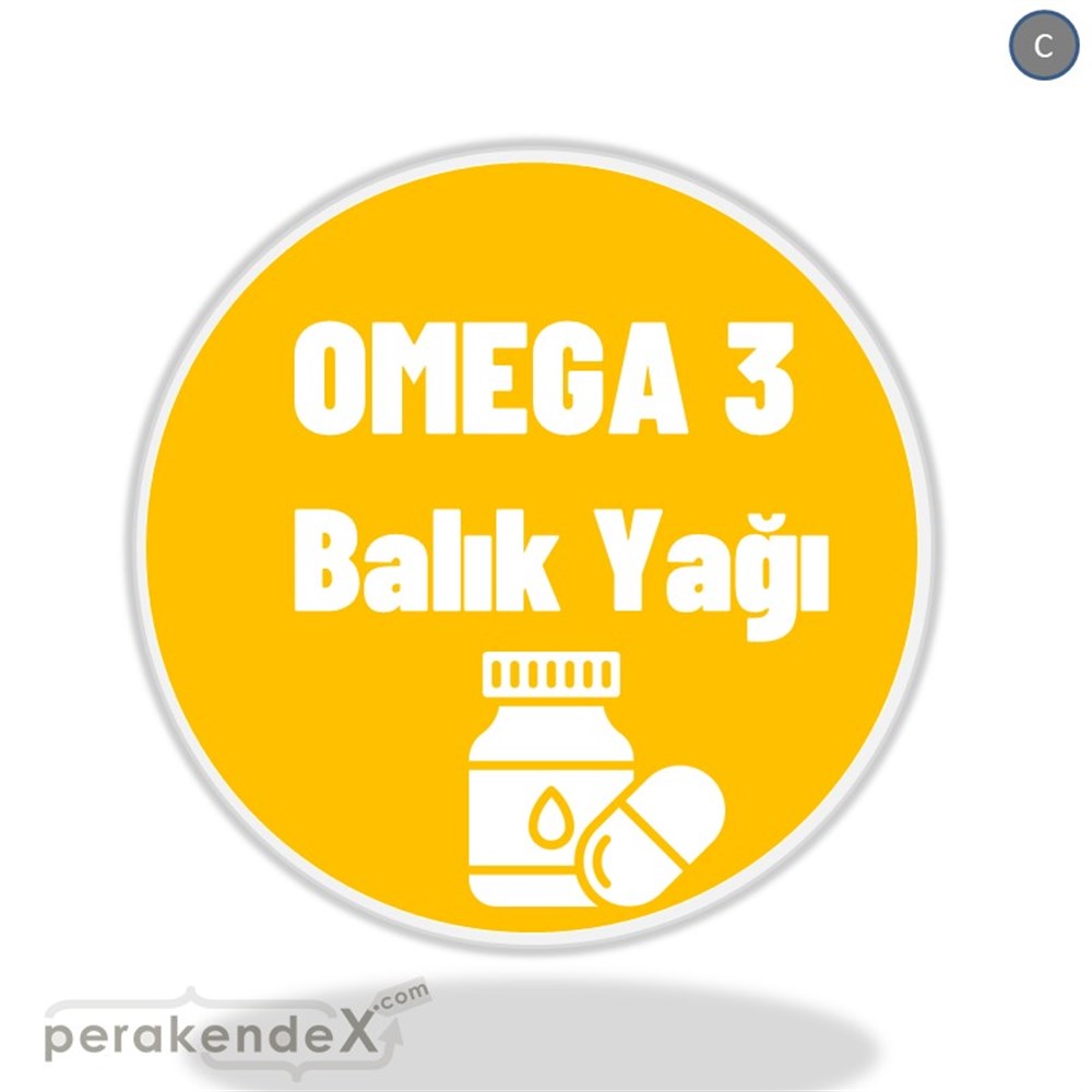 Omega 3 Balık Yağı DÖNKART -oval,çift yön baskıdön-kart