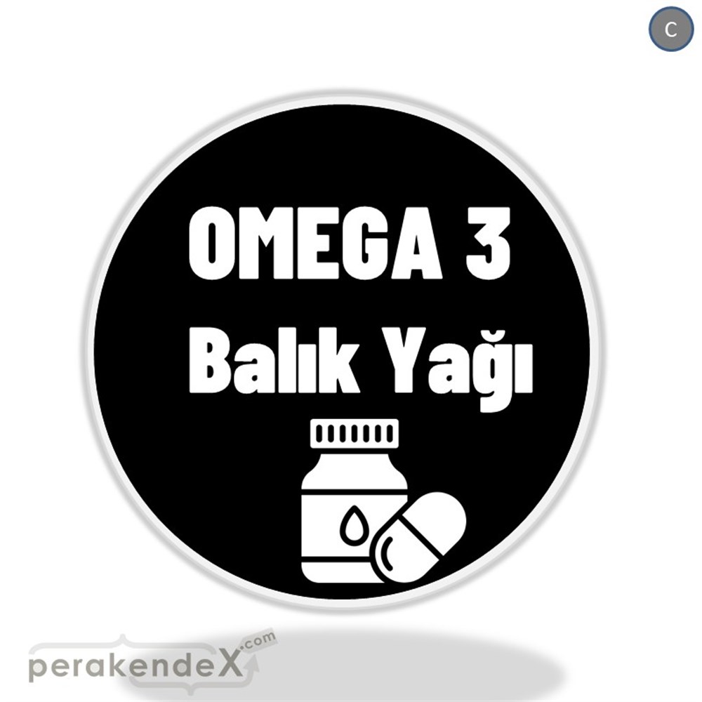 Omega 3 Balık Yağı DÖNKART -oval,çift yön baskıdön-kart