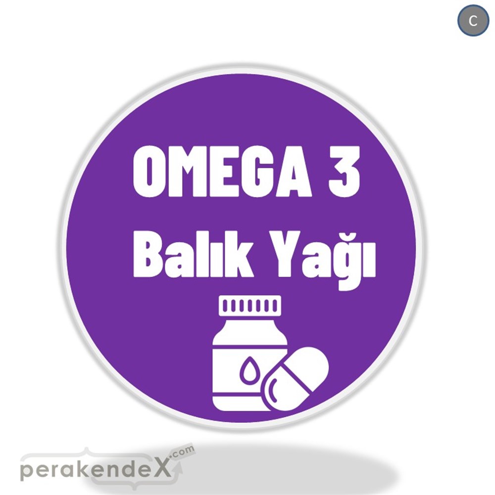 Omega 3 Balık Yağı DÖNKART -oval,çift yön baskıdön-kart