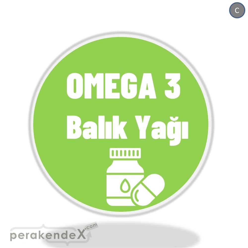 Omega 3 Balık Yağı VİTRİN - CAM FOLYO,  VİNİL -oval,tek yön baskıvitrin - cam folyo,  vinil