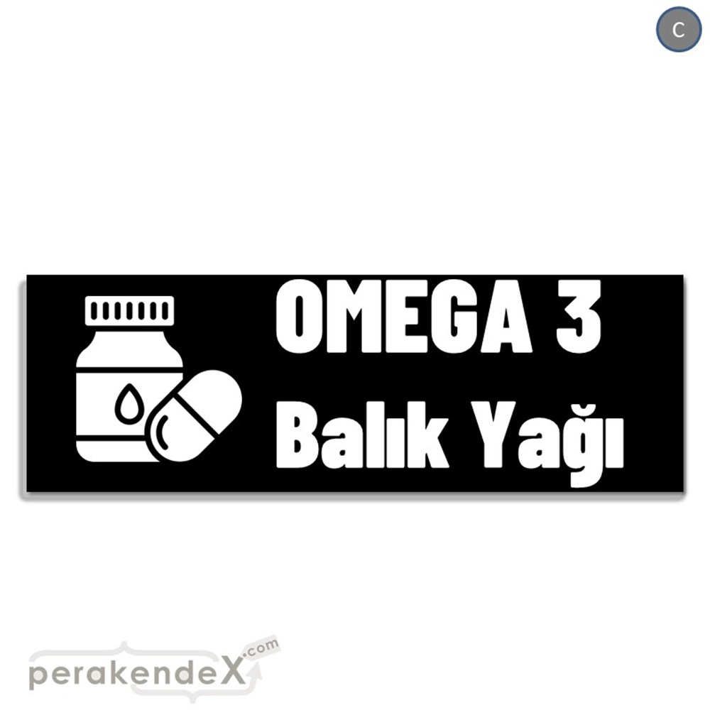 Omega 3 Balık Yağı VİTRİN, CAM FOLYO,  VİNİL (BANNER) -dikdörtgen,tek yön baskıvitrin - cam folyo,  vinil