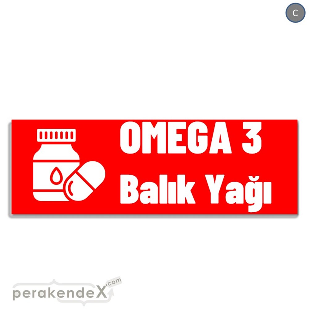 Omega 3 Balık Yağı VİTRİN, CAM FOLYO,  VİNİL (BANNER) -dikdörtgen,tek yön baskıvitrin - cam folyo,  vinil