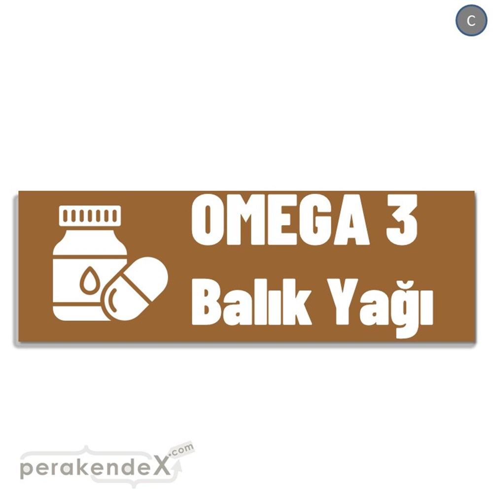 Omega 3 Balık Yağı VİTRİN, CAM FOLYO,  VİNİL (BANNER) -dikdörtgen,tek yön baskıvitrin - cam folyo,  vinil