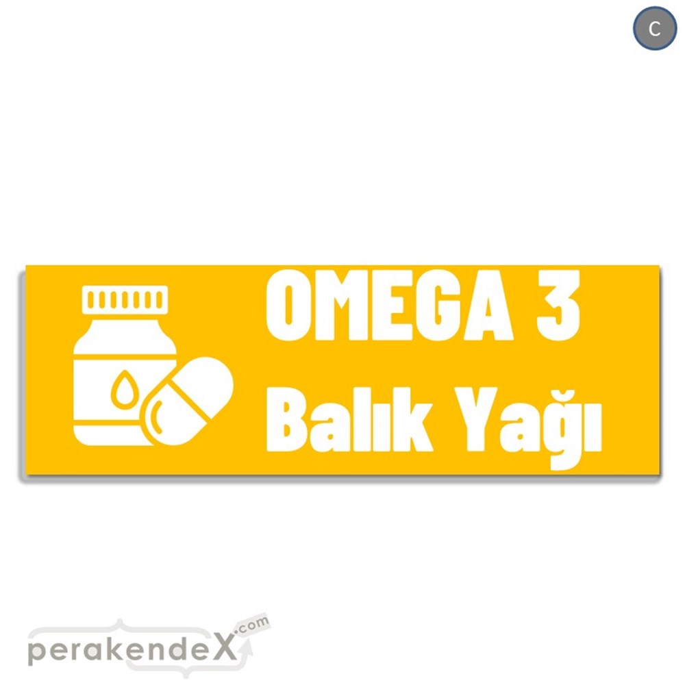 Omega 3 Balık Yağı VİTRİN, CAM FOLYO,  VİNİL (BANNER) -dikdörtgen,tek yön baskıvitrin - cam folyo,  vinil