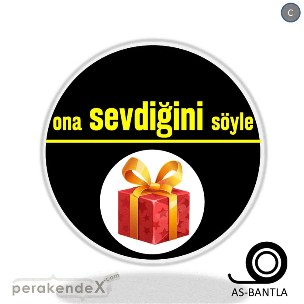 Ona Sevdiğini Söyle SERT PLASTİK POSTER,  AFİŞ -oval,tek yön baskı