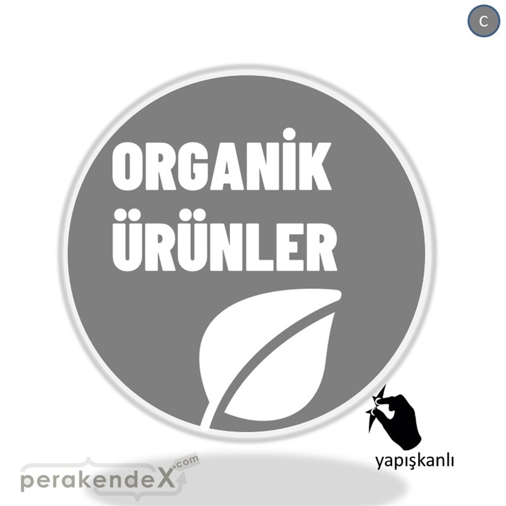 Organik Ürün Çeşitleri VİTRİN - CAM FOLYO,  VİNİL -oval,tek yön baskıvitrin - cam folyo,  vinil