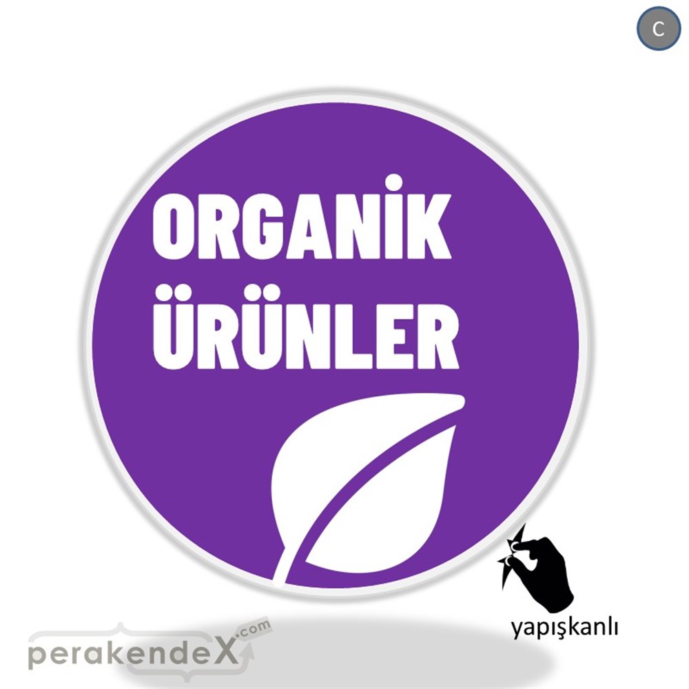 Organik Ürün Çeşitleri VİTRİN - CAM FOLYO,  VİNİL -oval,tek yön baskıvitrin - cam folyo,  vinil
