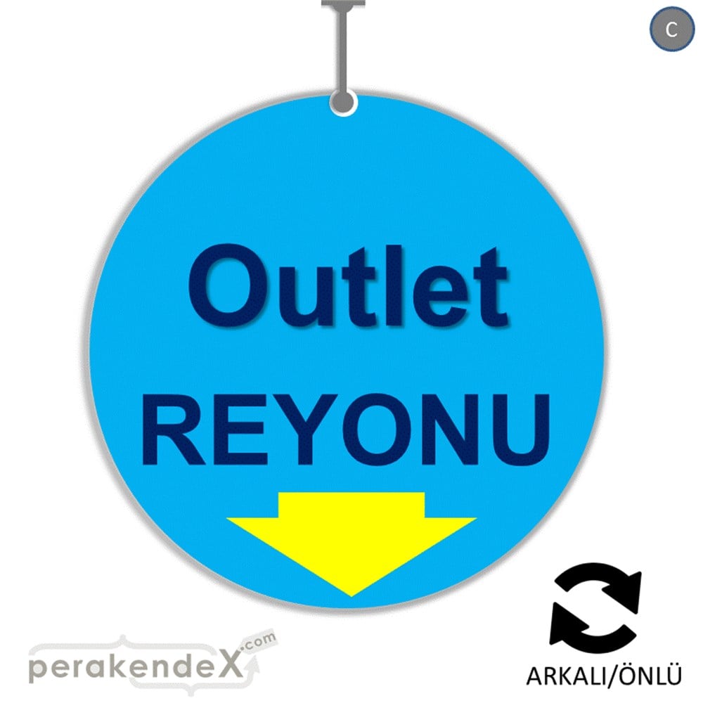 outlet reyonu DÖNKARTI -oval,çift yön baskı