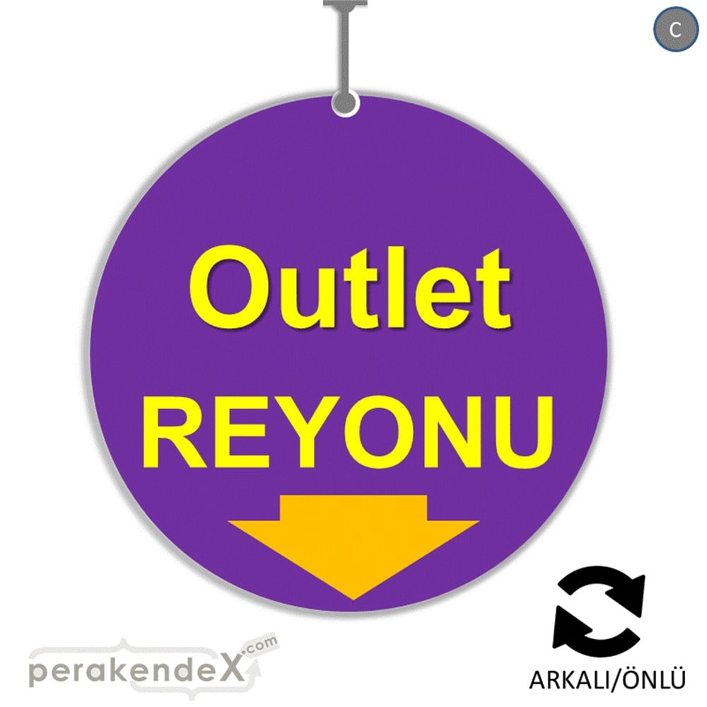 outlet reyonu DÖNKARTI -oval,çift yön baskı