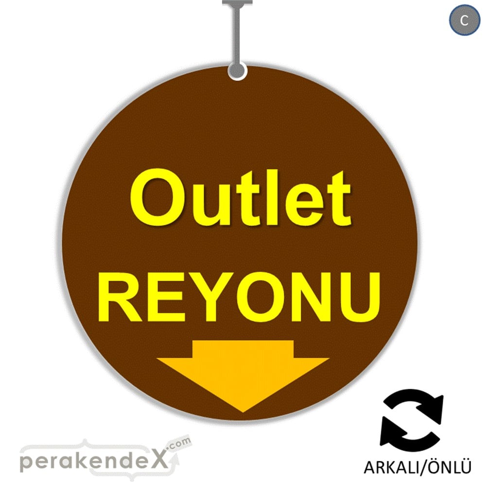 outlet reyonu DÖNKARTI -oval,çift yön baskı