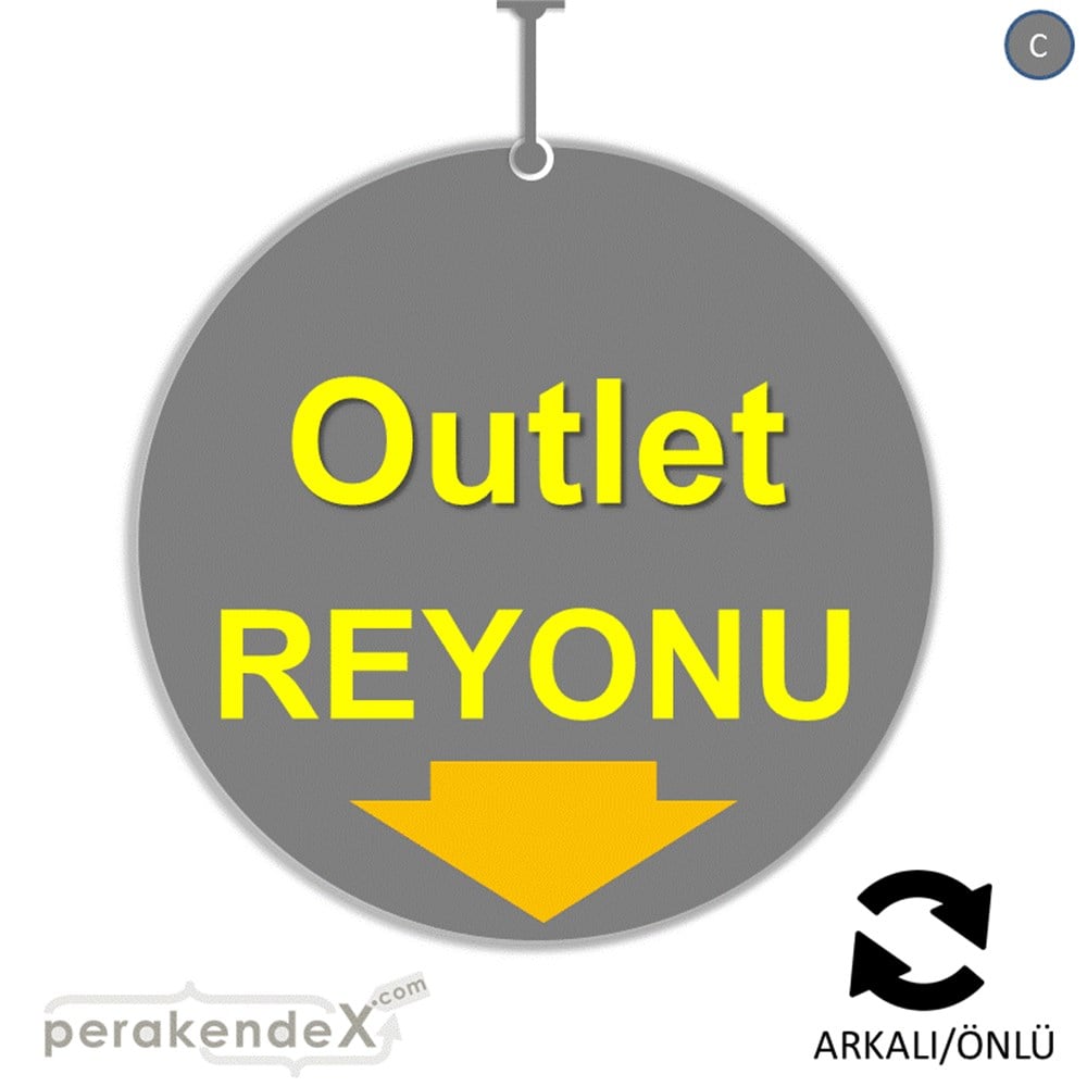 outlet reyonu DÖNKARTI -oval,çift yön baskı