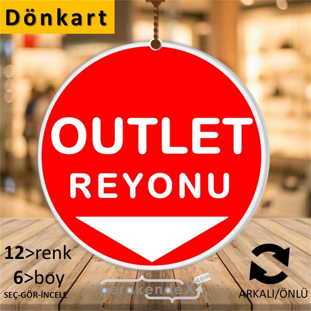 outlet reyonu DÖNKARTI -oval,çift yön baskı