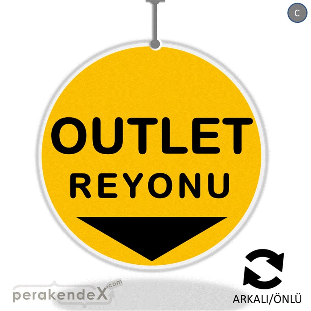 outlet reyonu DÖNKARTI -oval,çift yön baskı