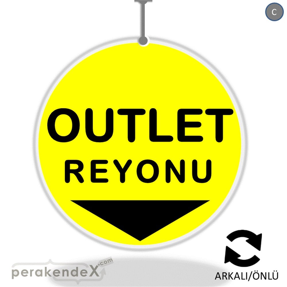 outlet reyonu DÖNKARTI -oval,çift yön baskı