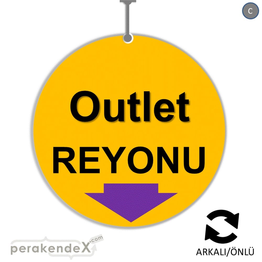 outlet reyonu DÖNKARTI -oval,çift yön baskı