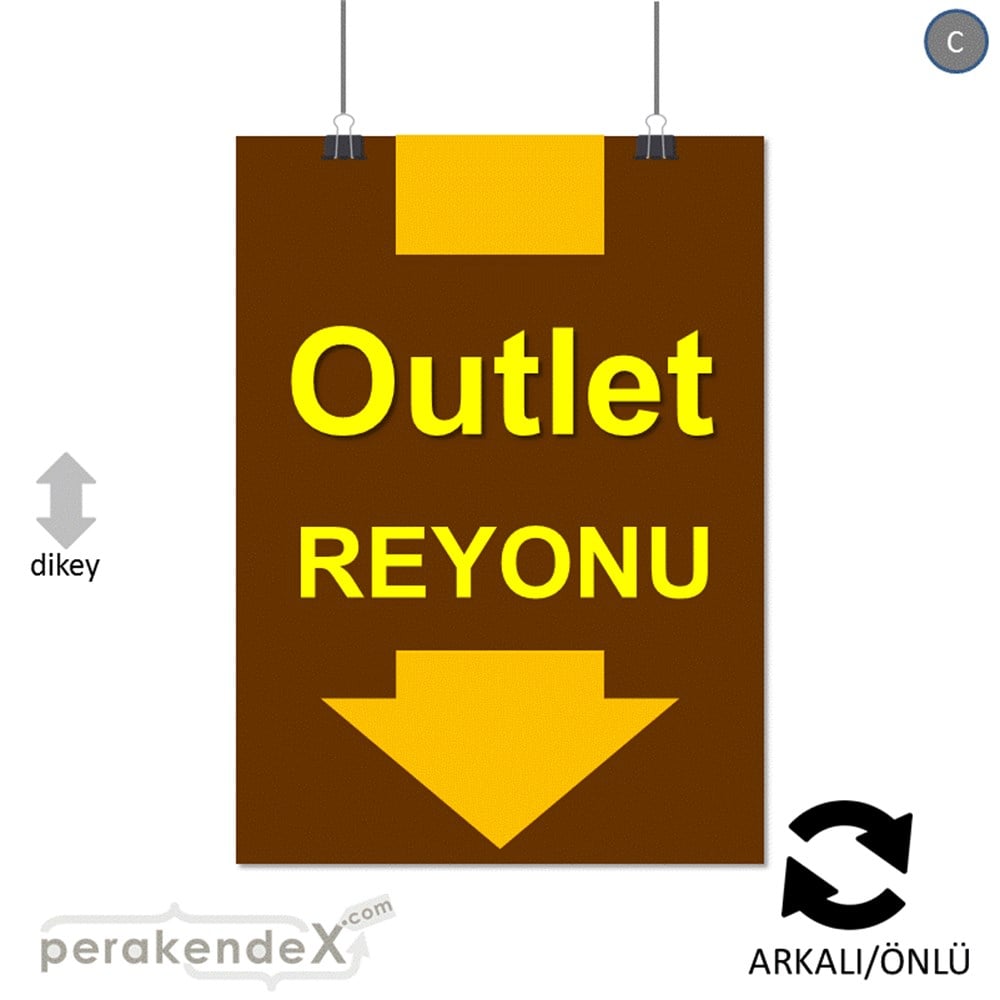 outlet reyonu POSTERİ -dikdörtgen,çift yön baskı