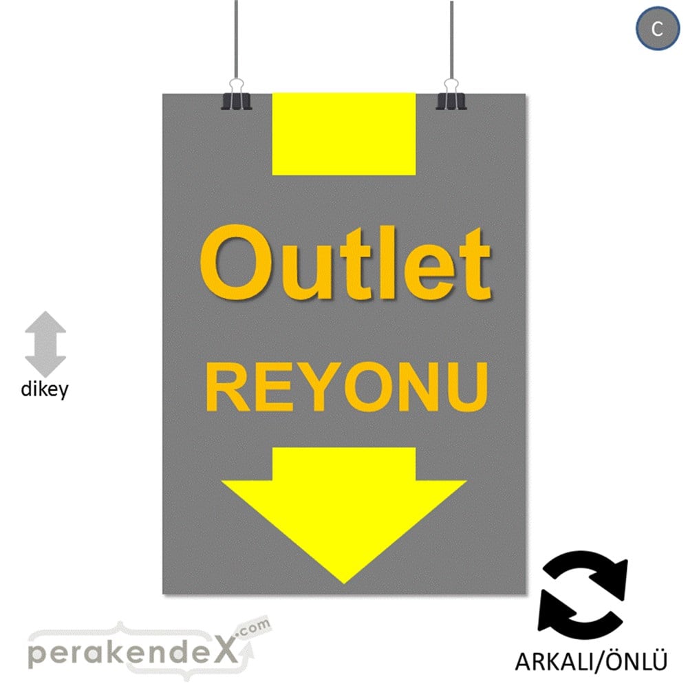 outlet reyonu POSTERİ -dikdörtgen,çift yön baskı