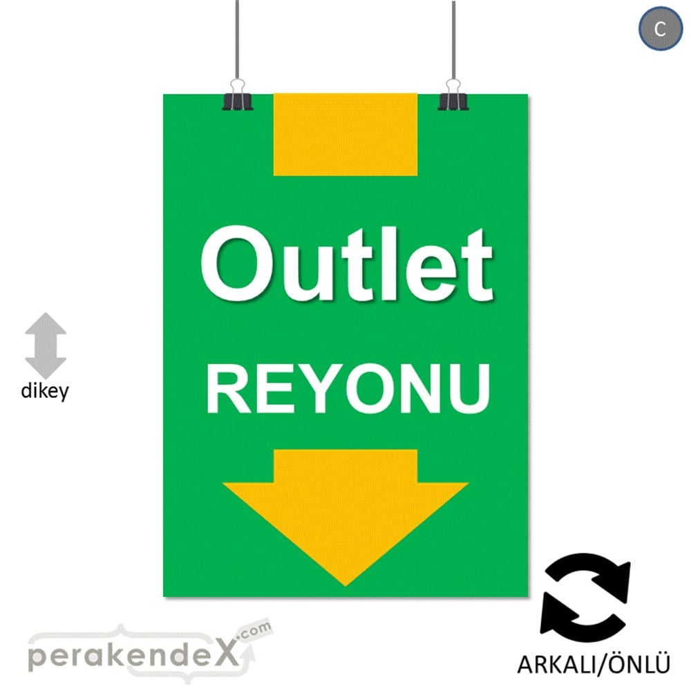 outlet reyonu POSTERİ -dikdörtgen,çift yön baskı