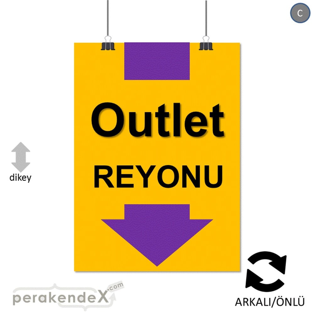 outlet reyonu POSTERİ -dikdörtgen,çift yön baskı