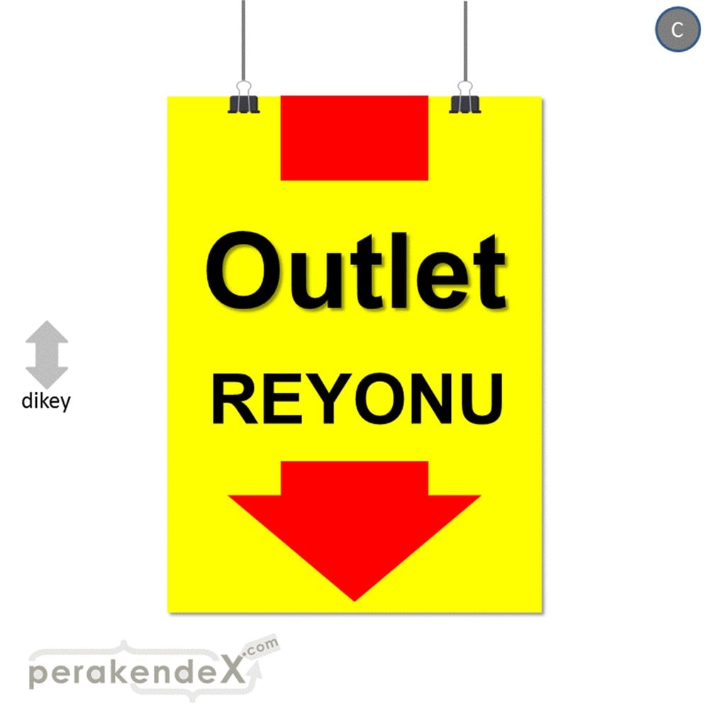 outlet reyonu SERT PLASTİK POSTER -dikdörtgen,tek yön baskı