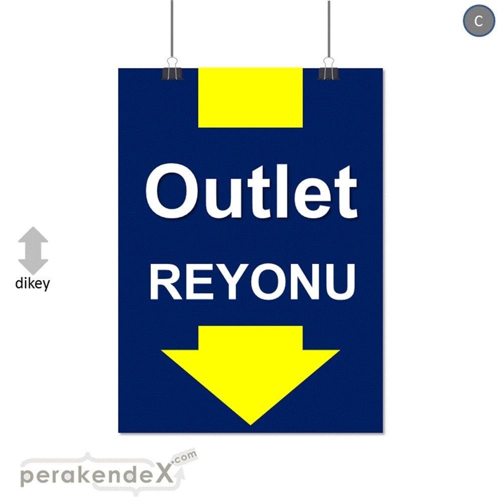 outlet reyonu SERT PLASTİK POSTER -dikdörtgen,tek yön baskı
