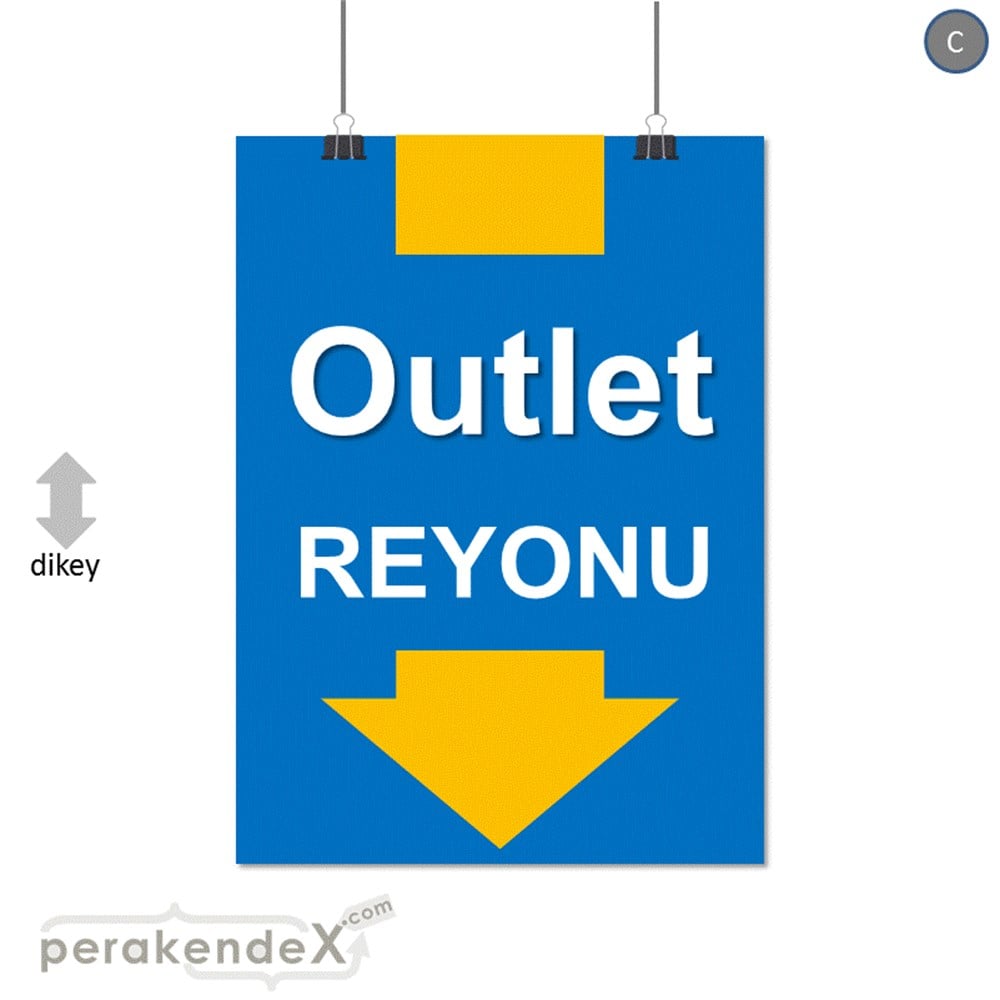 outlet reyonu SERT PLASTİK POSTER -dikdörtgen,tek yön baskı