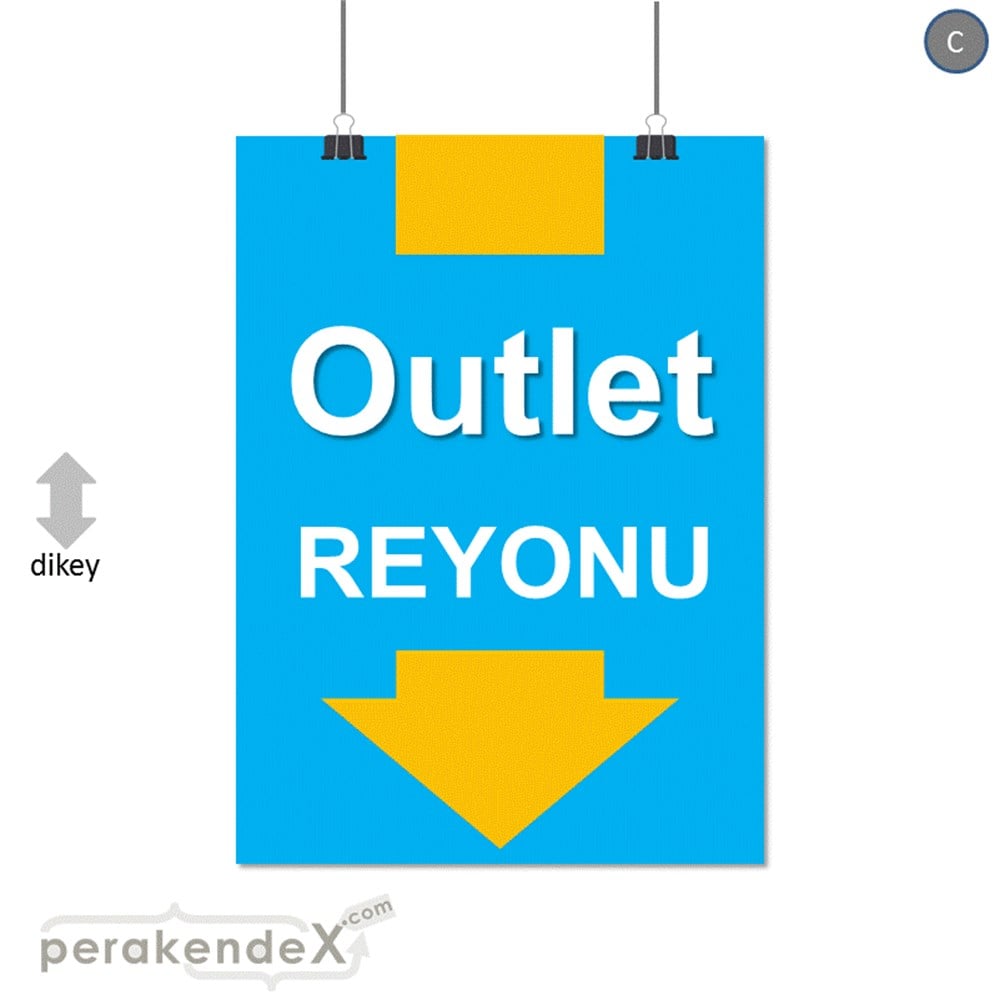 outlet reyonu SERT PLASTİK POSTER -dikdörtgen,tek yön baskı