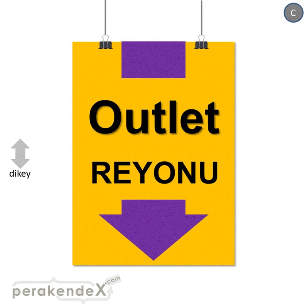 outlet reyonu SERT PLASTİK POSTER -dikdörtgen,tek yön baskı
