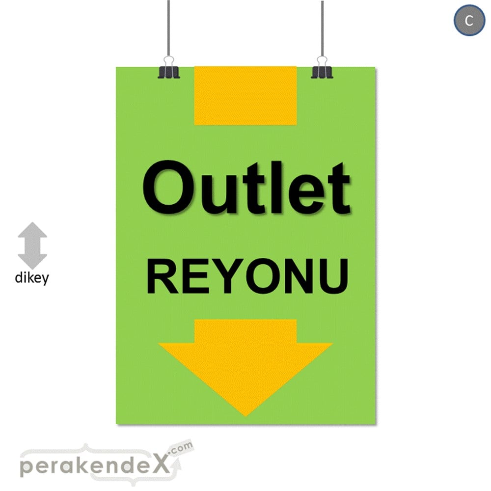 outlet reyonu SERT PLASTİK POSTER -dikdörtgen,tek yön baskı
