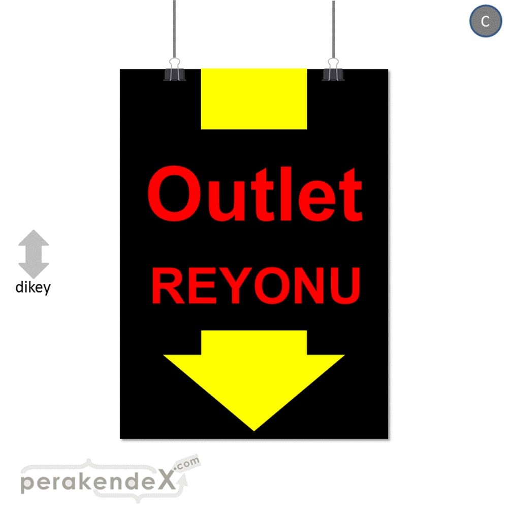 outlet reyonu SERT PLASTİK POSTER -dikdörtgen,tek yön baskı