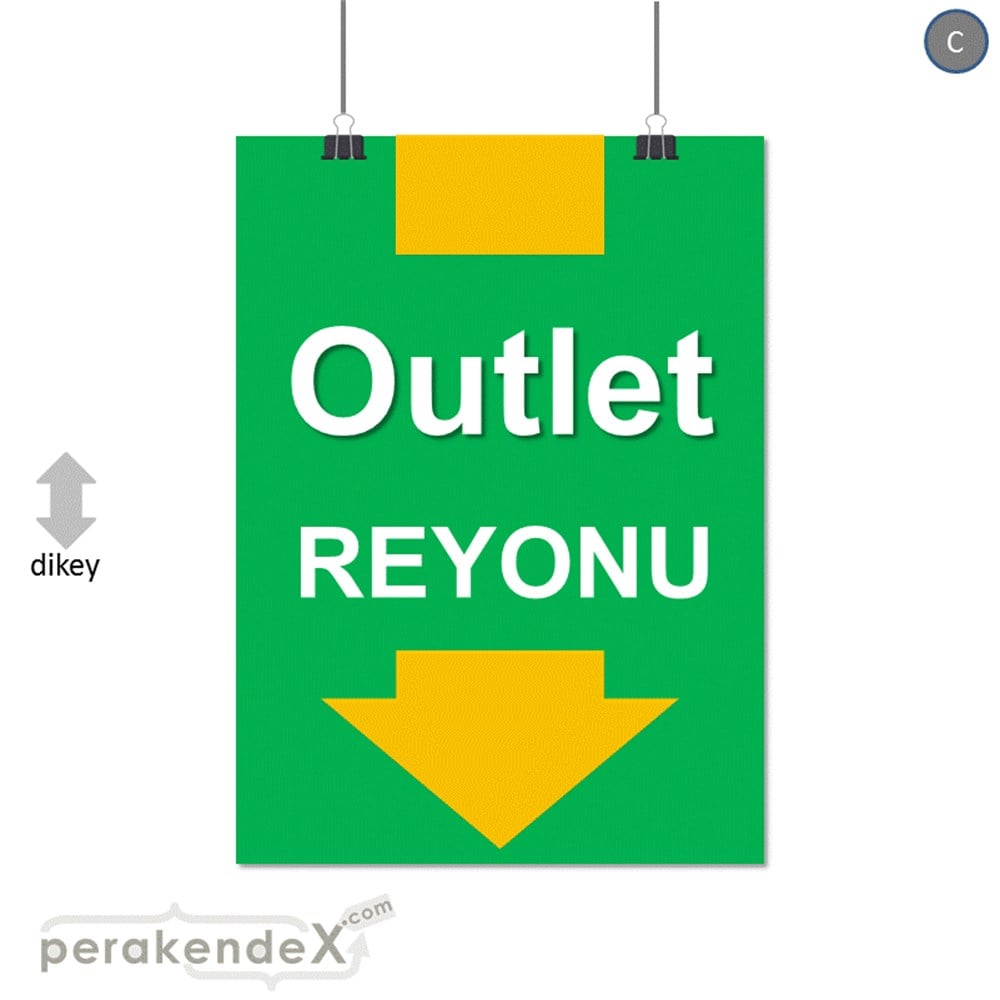 outlet reyonu SERT PLASTİK POSTER -dikdörtgen,tek yön baskı