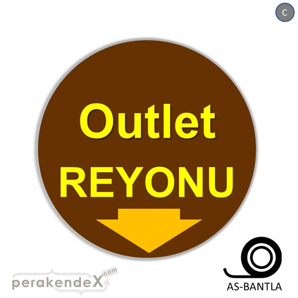 outlet reyonu SERT PLASTİK POSTER -oval,tek yön baskı