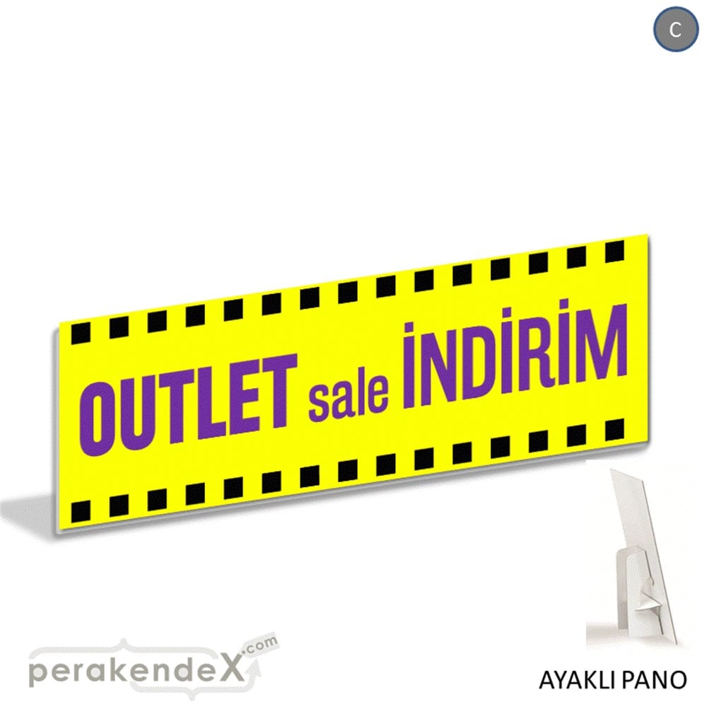 outlet sale indirim AYAKLI REKLAM BANNER -dikdörtgen,tek yön baskı