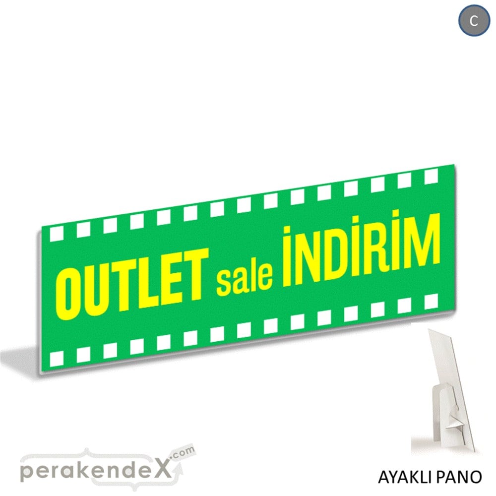outlet sale indirim AYAKLI REKLAM BANNER -dikdörtgen,tek yön baskı