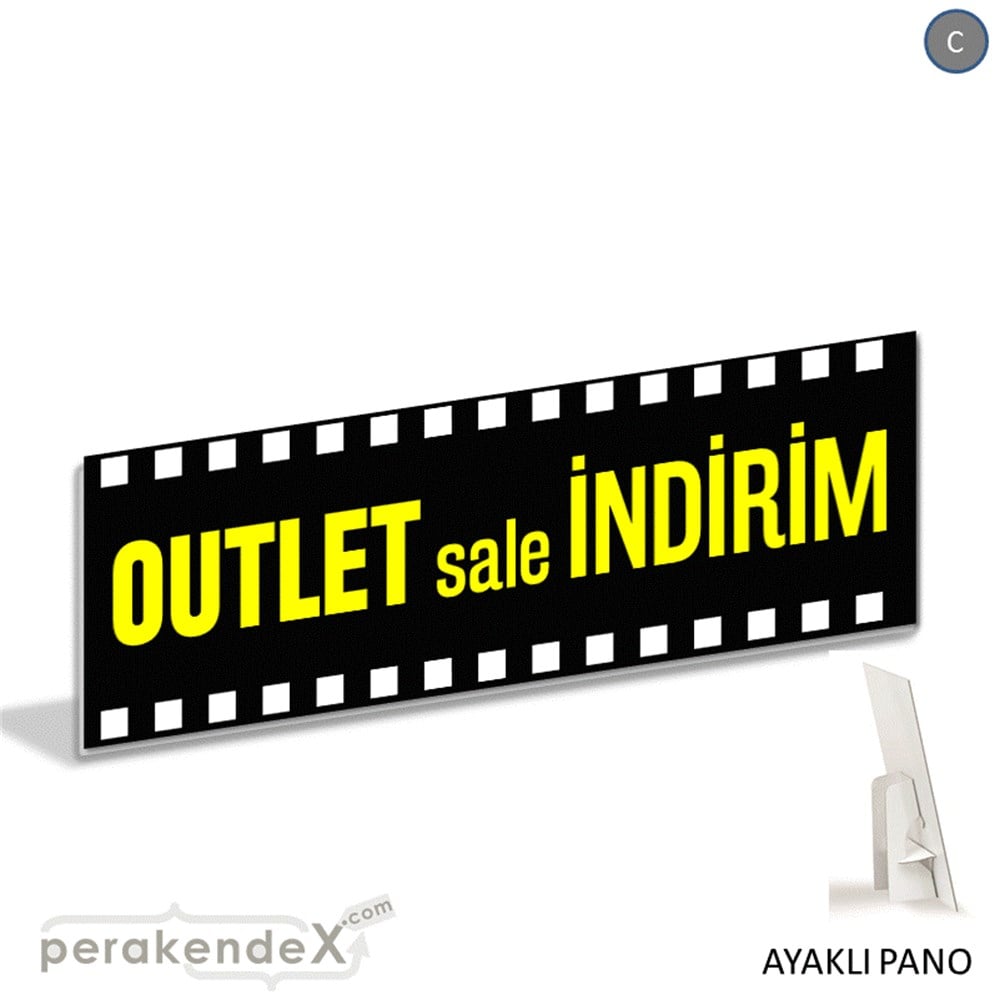 outlet sale indirim AYAKLI REKLAM BANNER -dikdörtgen,tek yön baskı