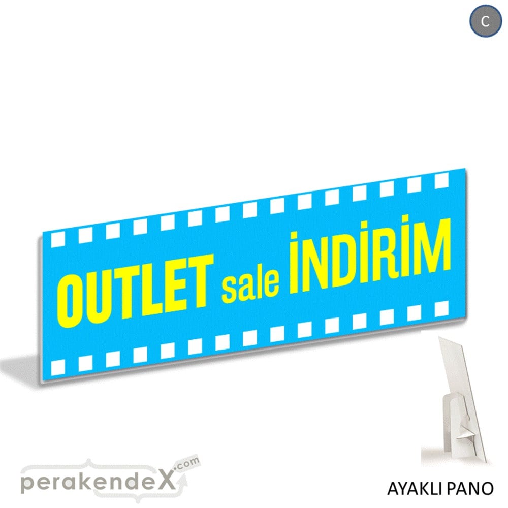 outlet sale indirim AYAKLI REKLAM BANNER -dikdörtgen,tek yön baskı