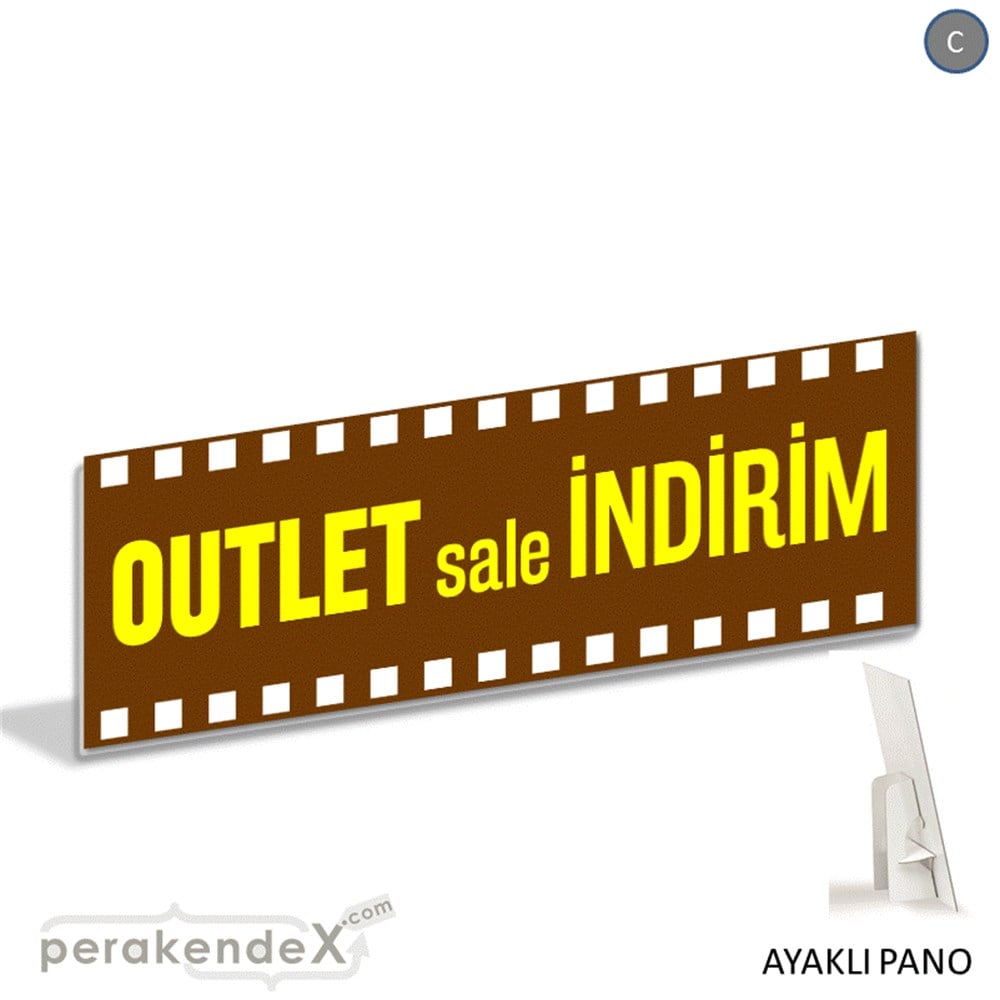 outlet sale indirim AYAKLI REKLAM BANNER -dikdörtgen,tek yön baskı