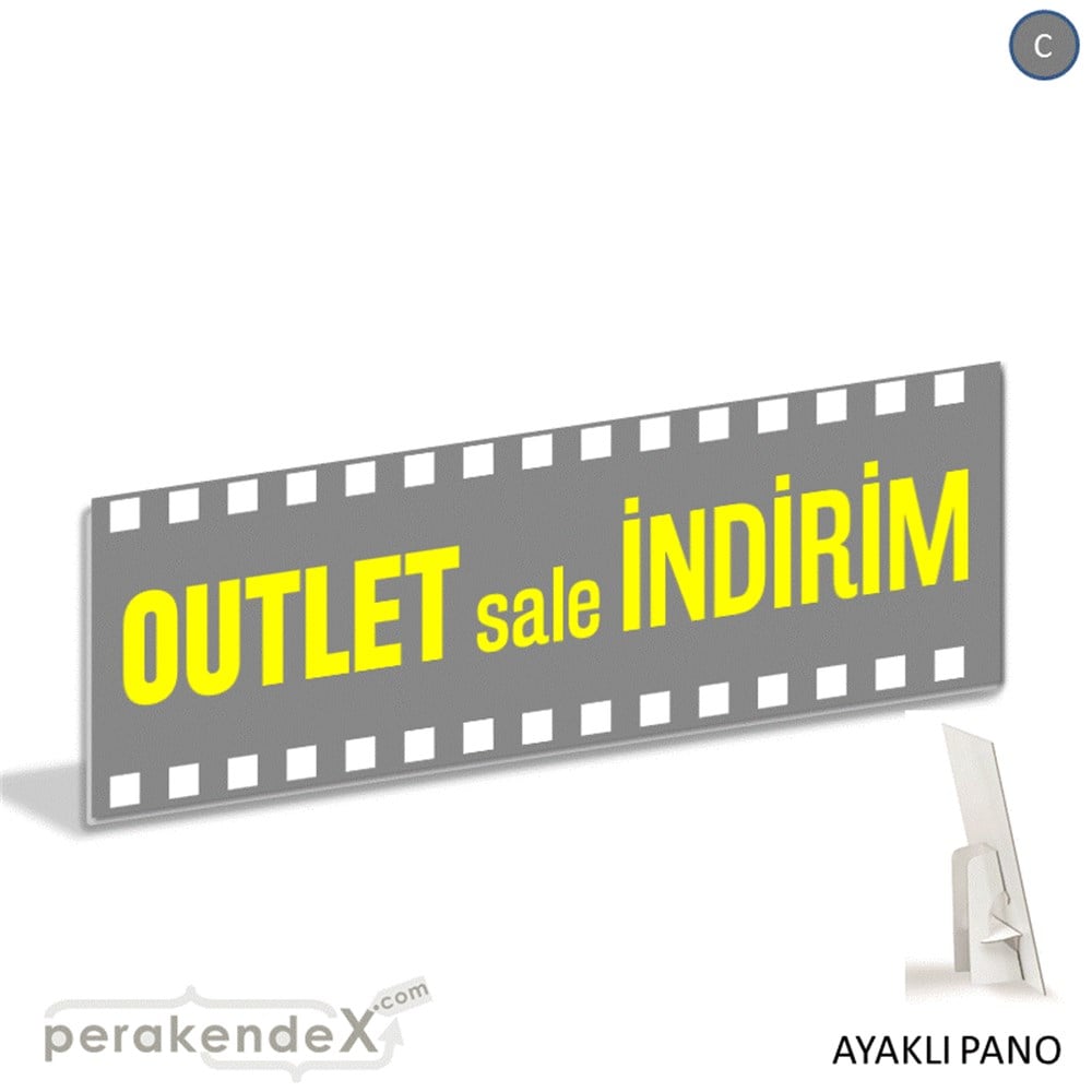 outlet sale indirim AYAKLI REKLAM BANNER -dikdörtgen,tek yön baskı