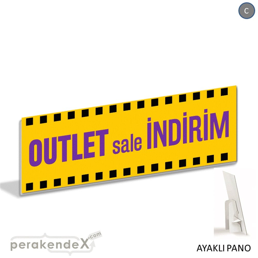 outlet sale indirim AYAKLI REKLAM BANNER -dikdörtgen,tek yön baskı