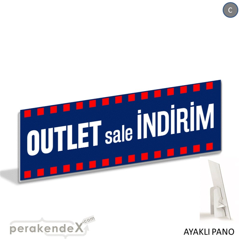 outlet sale indirim AYAKLI REKLAM BANNER -dikdörtgen,tek yön baskı