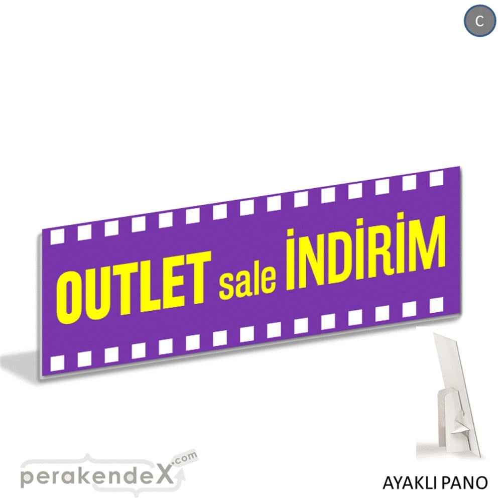 outlet sale indirim AYAKLI REKLAM BANNER -dikdörtgen,tek yön baskı