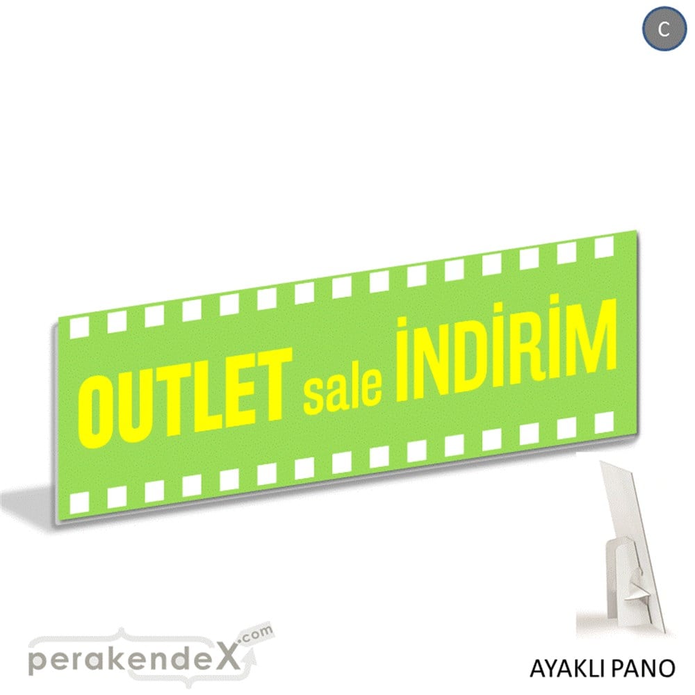 outlet sale indirim AYAKLI REKLAM BANNER -dikdörtgen,tek yön baskı