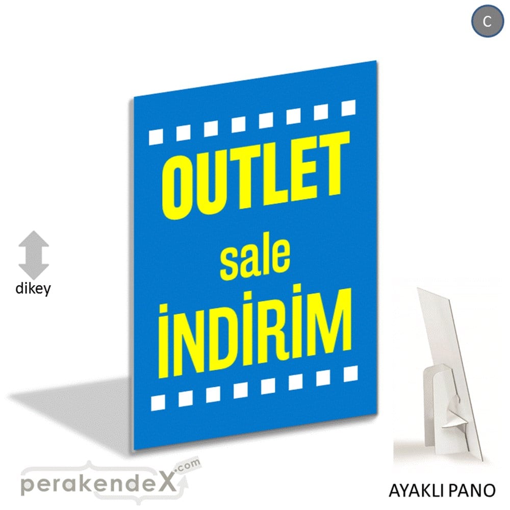 outlet sale indirim AYAKLI REKLAM PANOSU -dikdörtgen,tek yön baskı