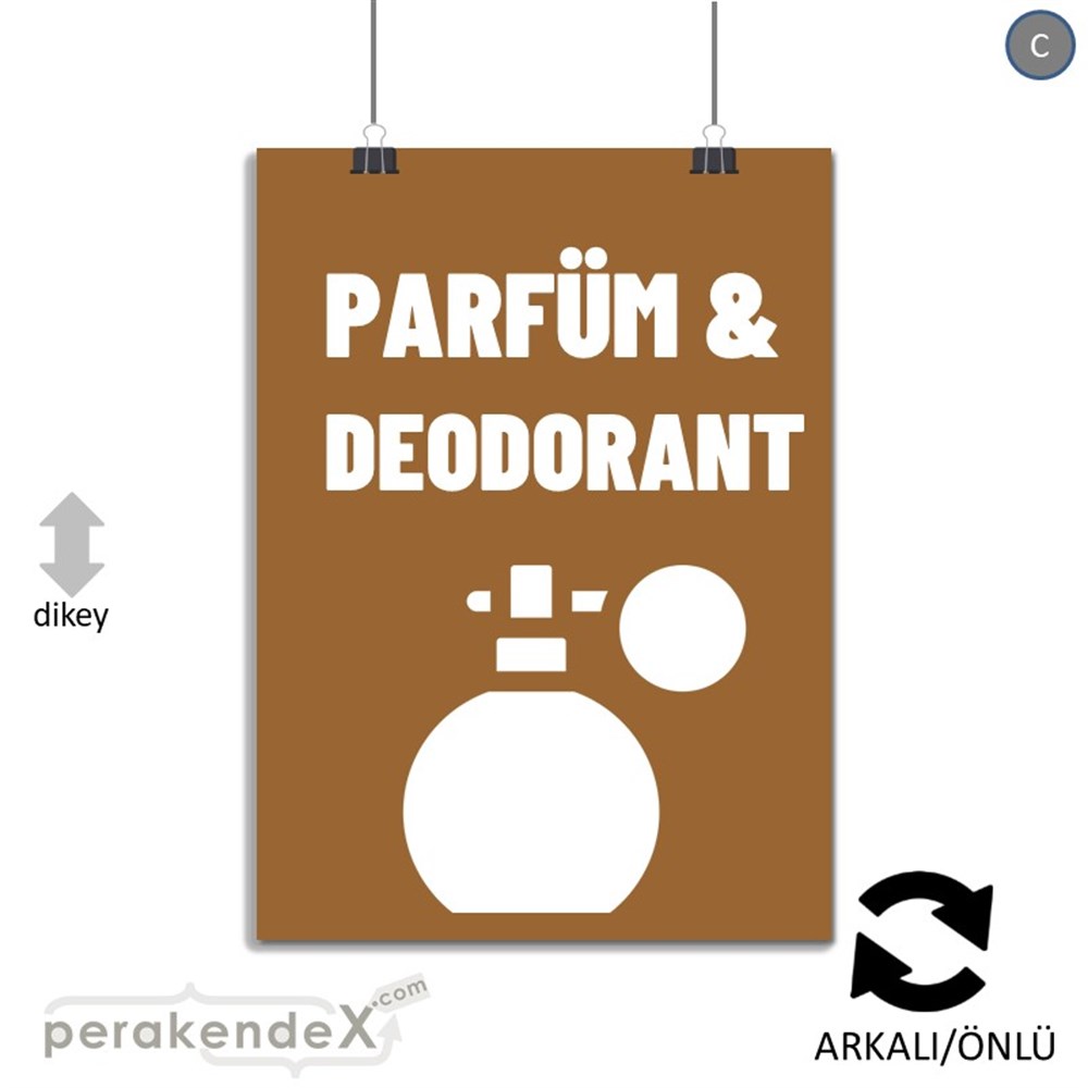 Parfüm Deodorant Çeşitleri SERT PLASTİK POSTER,  AFİŞ -dikdörtgen,çift yön baskısert plastik poster,  afiş