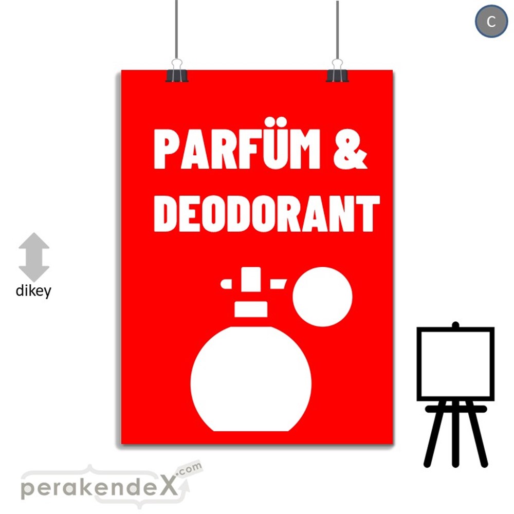 Parfüm Deodorant Çeşitleri SERT PLASTİK POSTER,  AFİŞ -dikdörtgen,tek yön baskısert plastik poster,  afiş