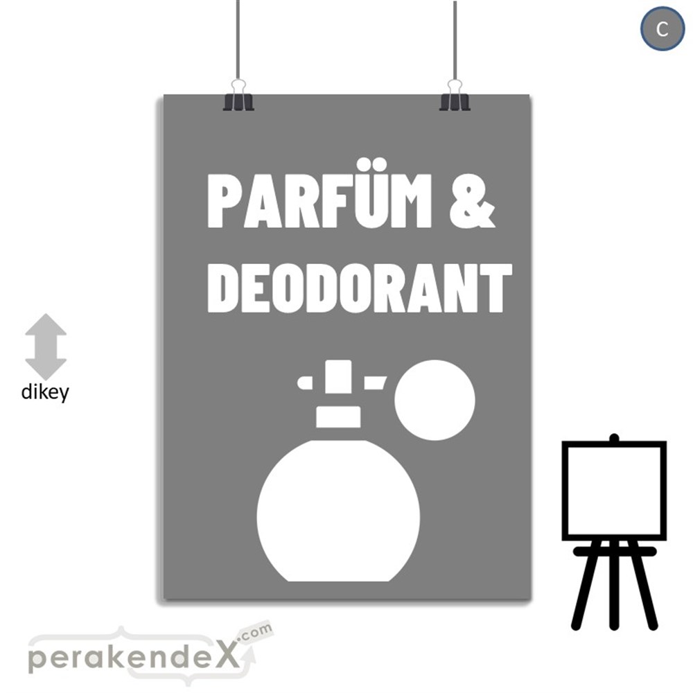 Parfüm Deodorant Çeşitleri SERT PLASTİK POSTER,  AFİŞ -dikdörtgen,tek yön baskısert plastik poster,  afiş