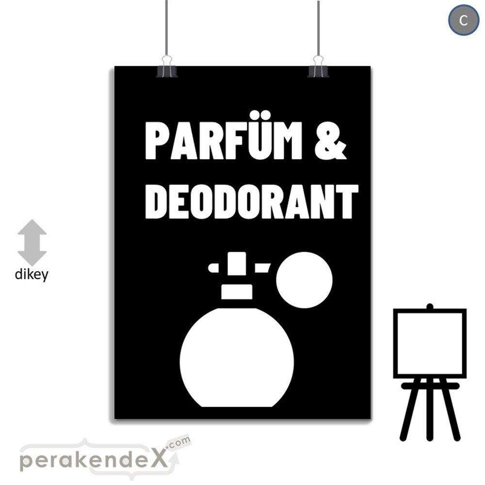 Parfüm Deodorant Çeşitleri SERT PLASTİK POSTER,  AFİŞ -dikdörtgen,tek yön baskısert plastik poster,  afiş