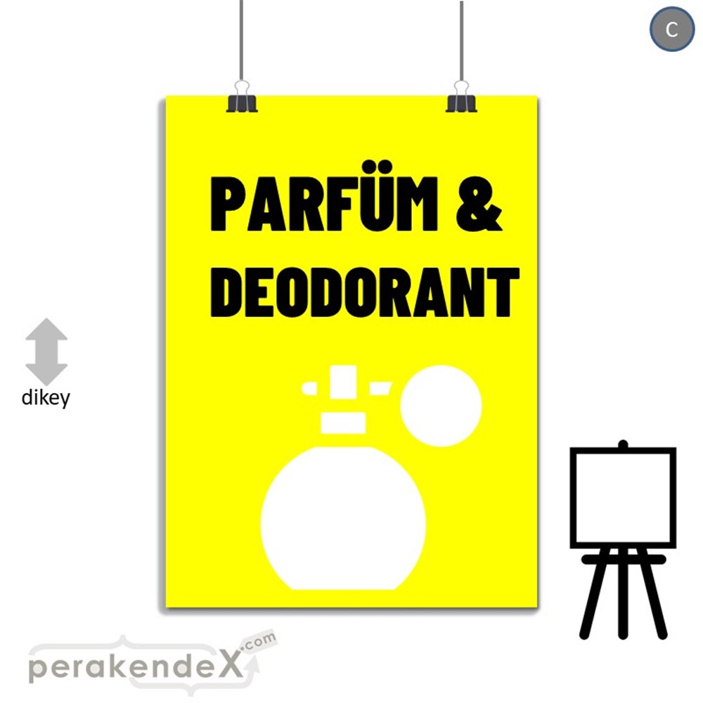 Parfüm Deodorant Çeşitleri SERT PLASTİK POSTER,  AFİŞ -dikdörtgen,tek yön baskısert plastik poster,  afiş